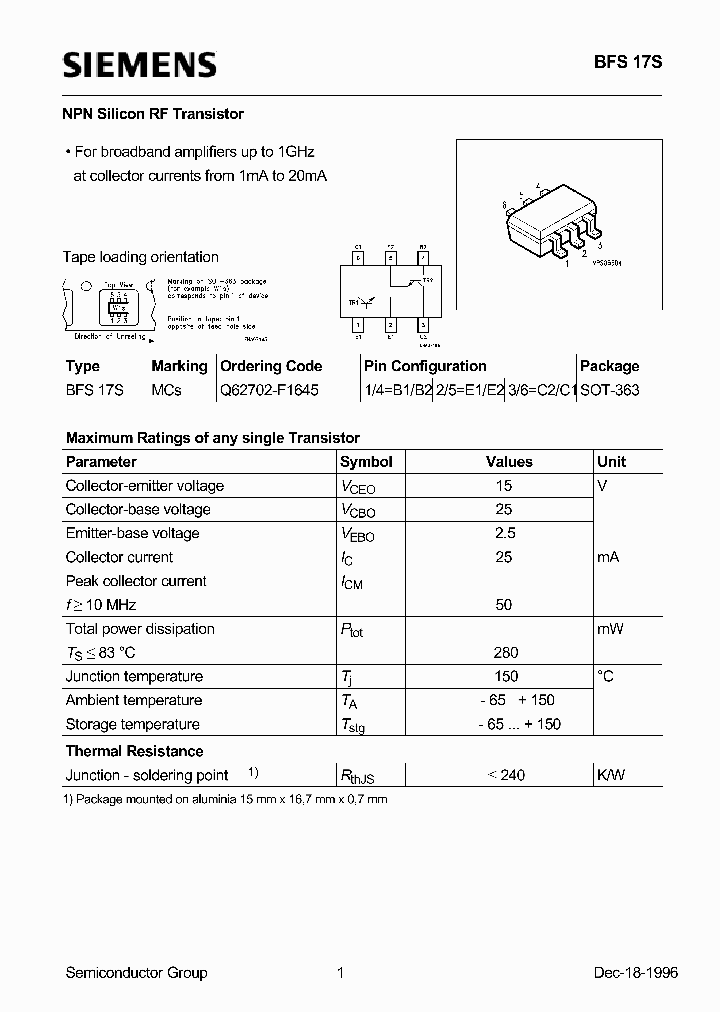 BFS17S_8957644.PDF Datasheet