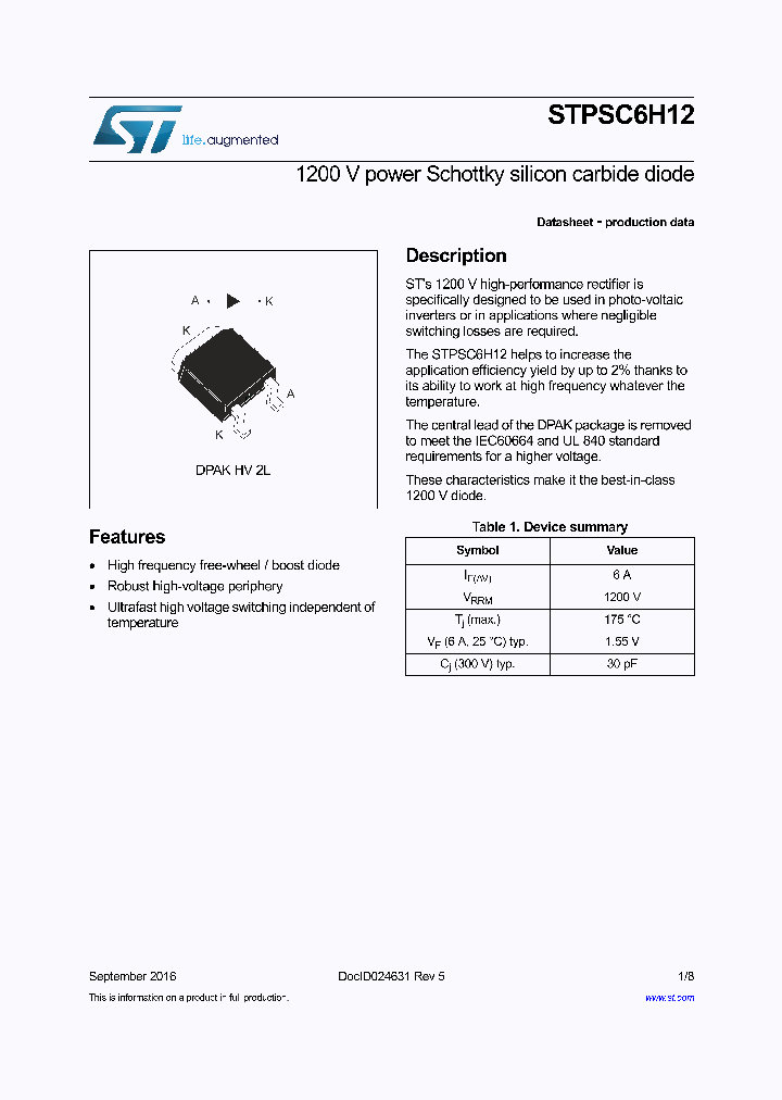 STPSC6H12_8958348.PDF Datasheet