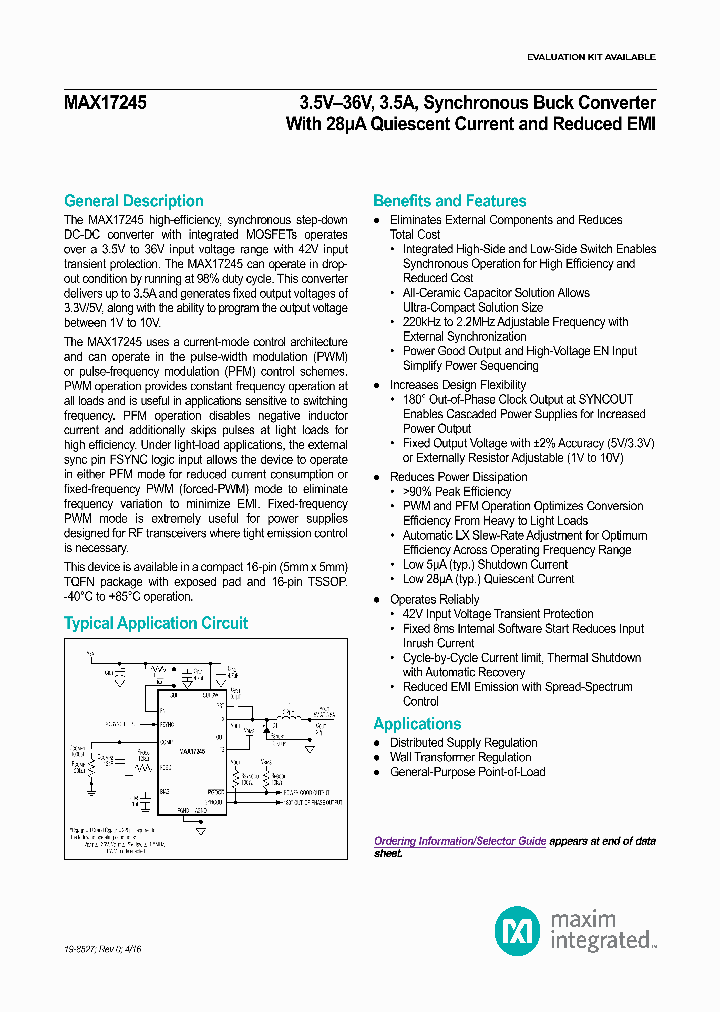 MAX17245ETESB_8958545.PDF Datasheet