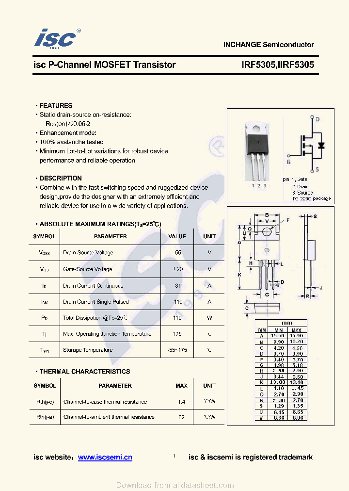 IIRF5305_8962380.PDF Datasheet
