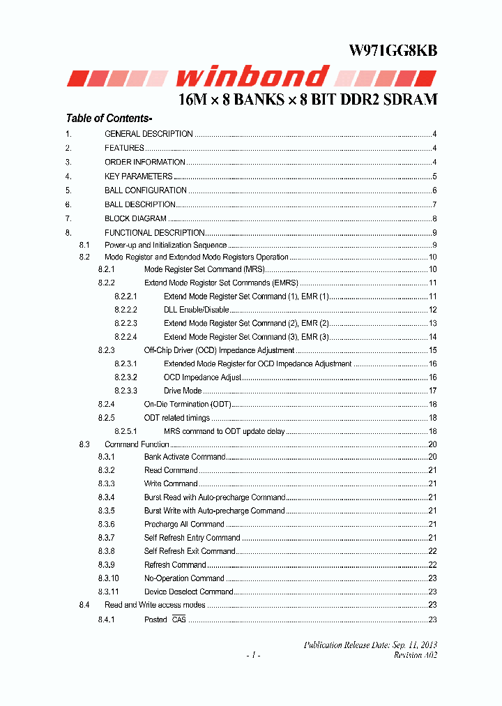 W971GG8KB-25-TR_8964617.PDF Datasheet