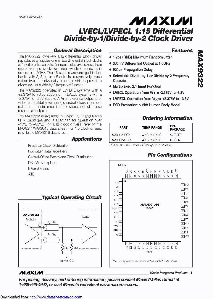MAX9322ECYD_8967150.PDF Datasheet