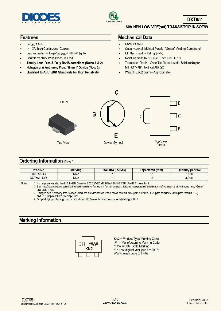 DXT651-13_8970104.PDF Datasheet