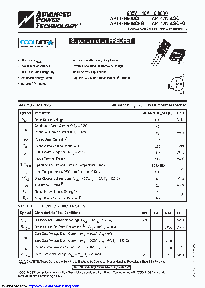 APT47N60BCFG_8971076.PDF Datasheet