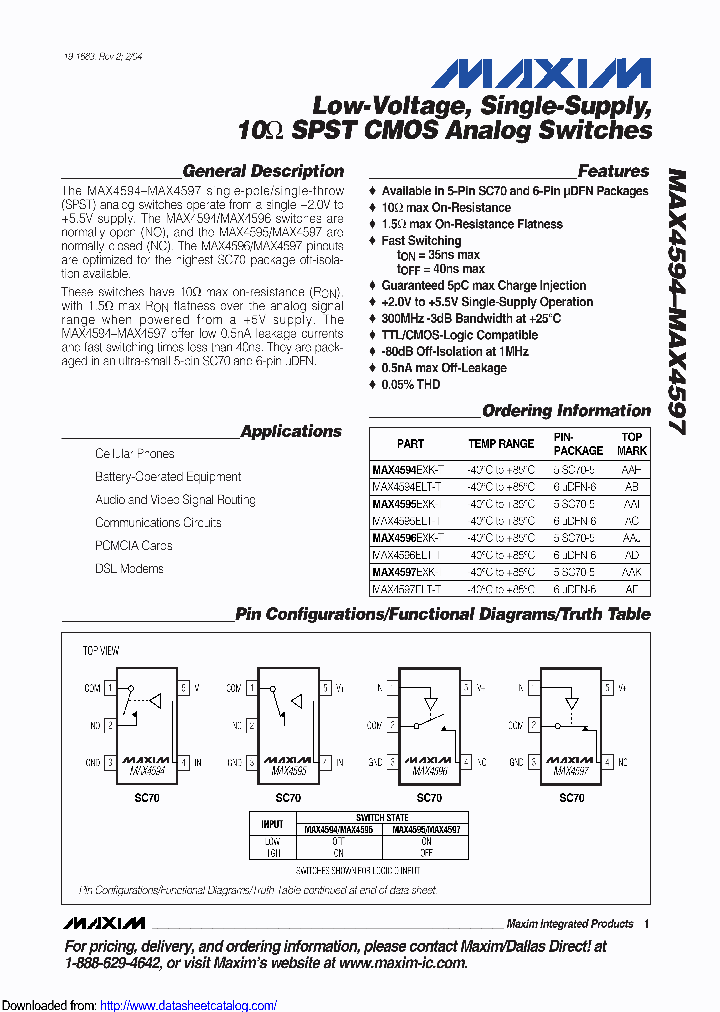 MAX4596EXK_8971308.PDF Datasheet