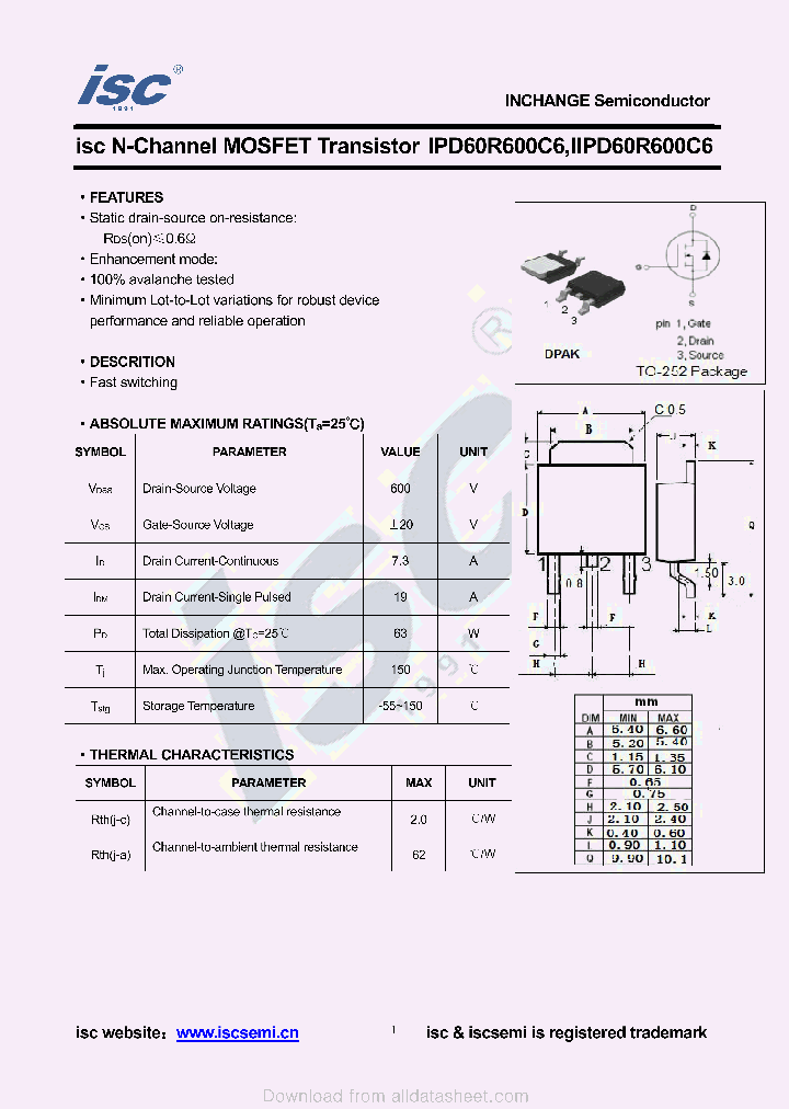 IPD60R600C6_8973717.PDF Datasheet