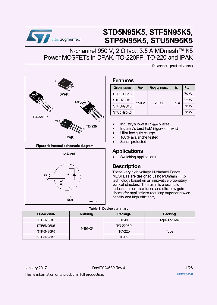 STD5N95K5_8973996.PDF Datasheet