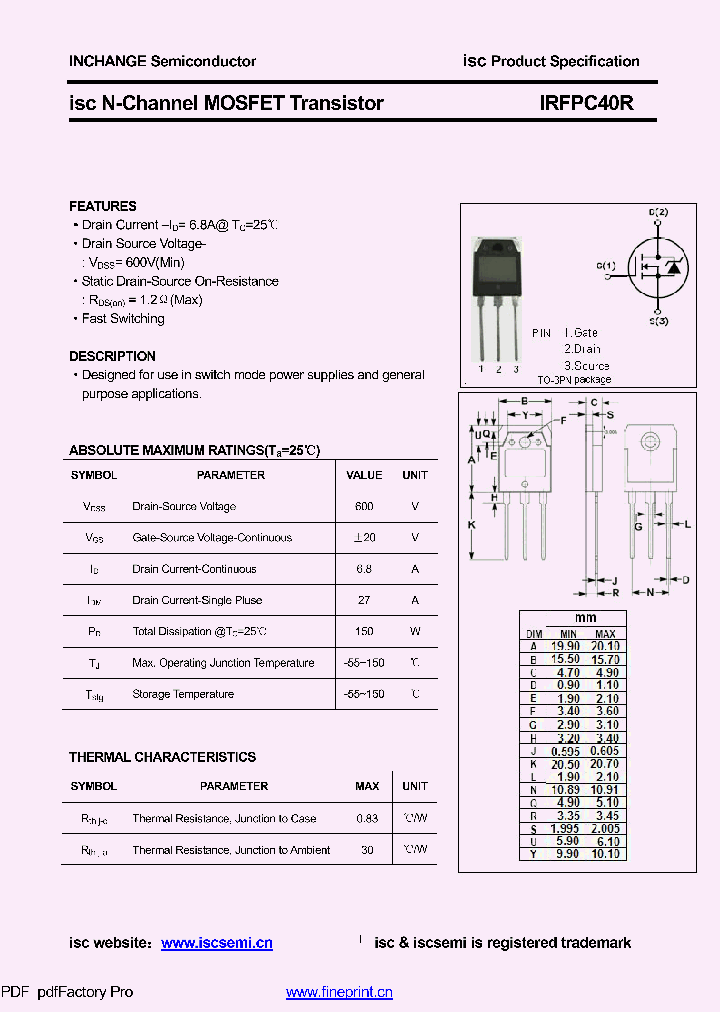 IRFPC40R_8978324.PDF Datasheet