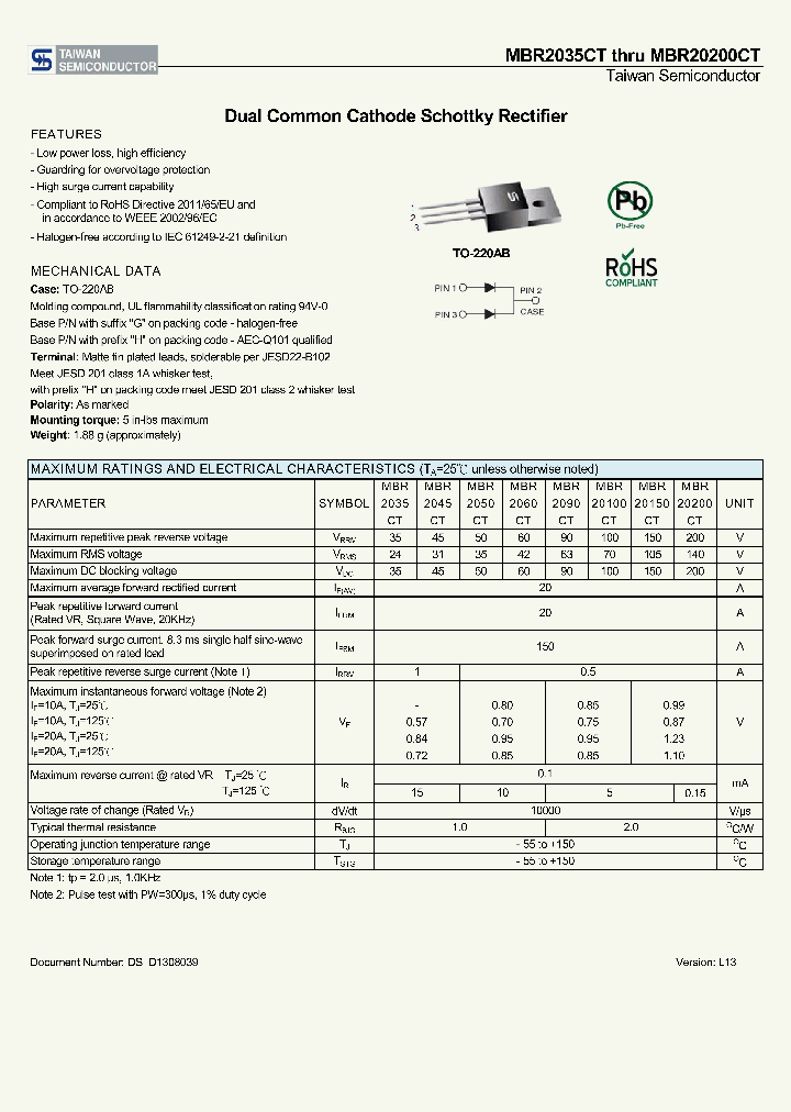 MBR20200CT_8981046.PDF Datasheet