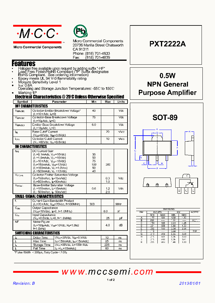 PXT2222A_8981730.PDF Datasheet