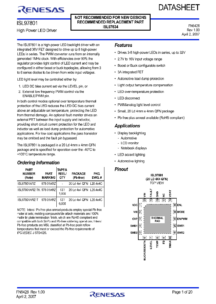 ISL97801ARZ_8981899.PDF Datasheet