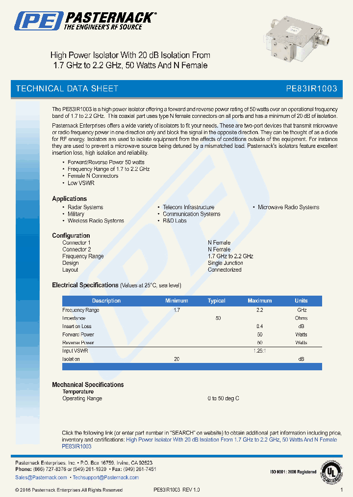 PE83IR1003_8982021.PDF Datasheet