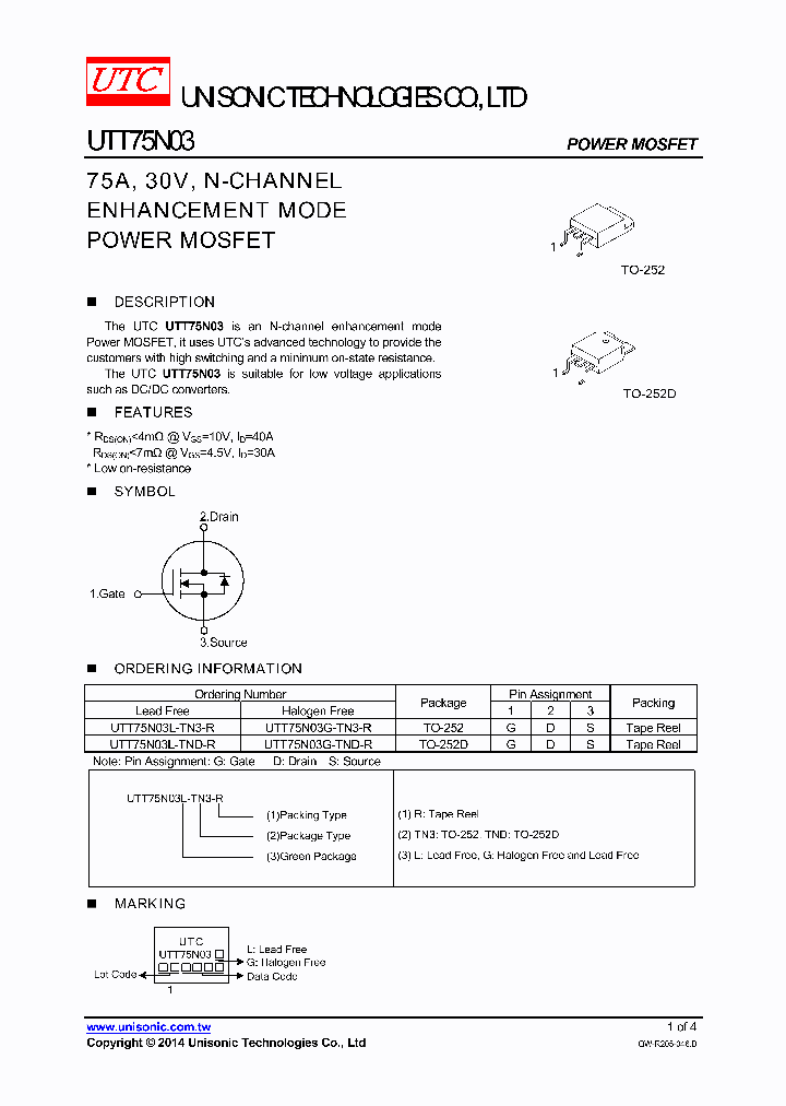 UTT75N03_8983661.PDF Datasheet