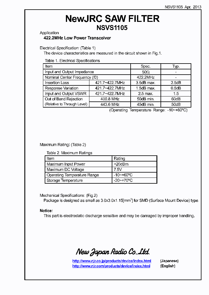 NSVS1105_8984815.PDF Datasheet