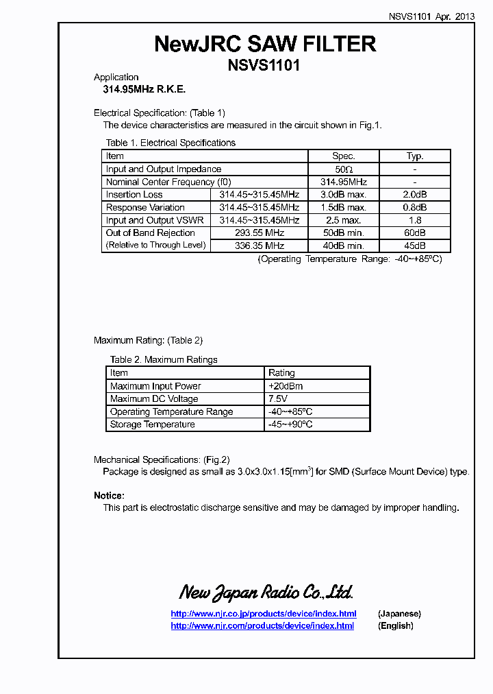 NSVS1101_8984811.PDF Datasheet