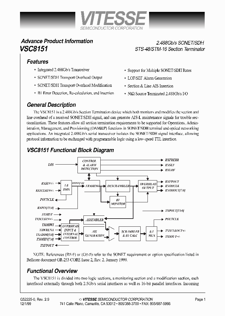 VSC8151_8985061.PDF Datasheet