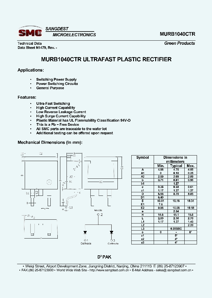 MURB1040CTR_8985202.PDF Datasheet