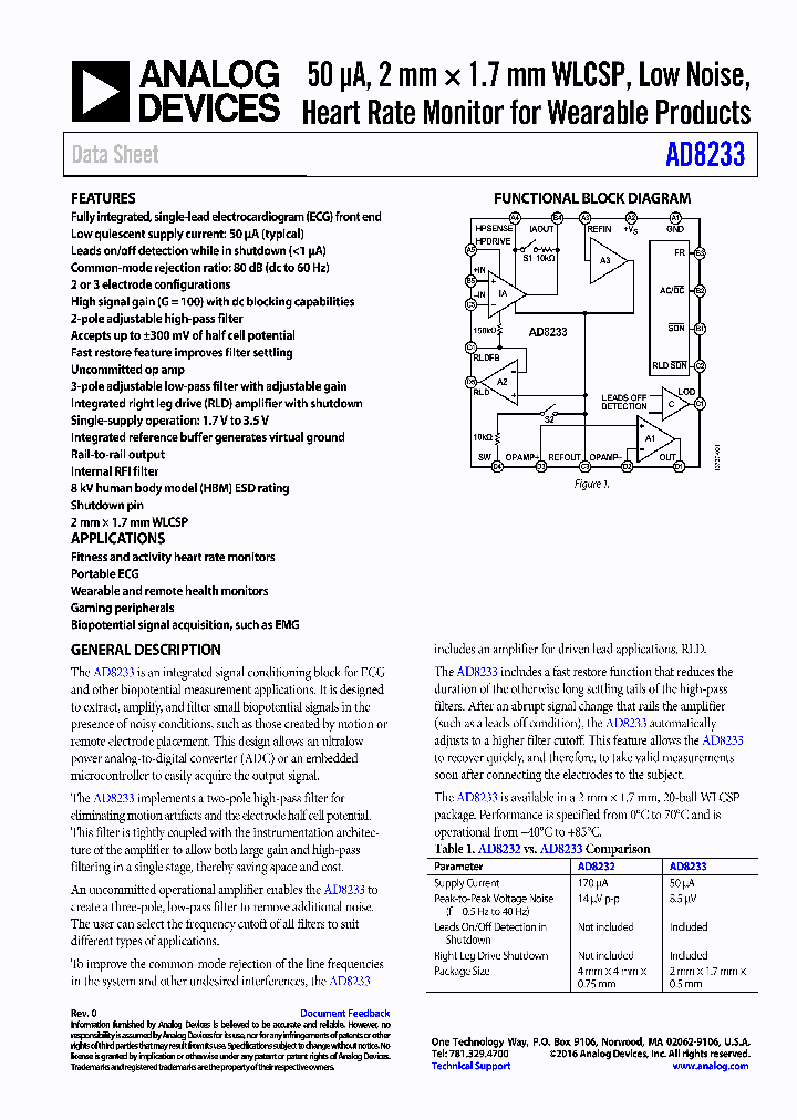 AD8233_8985320.PDF Datasheet
