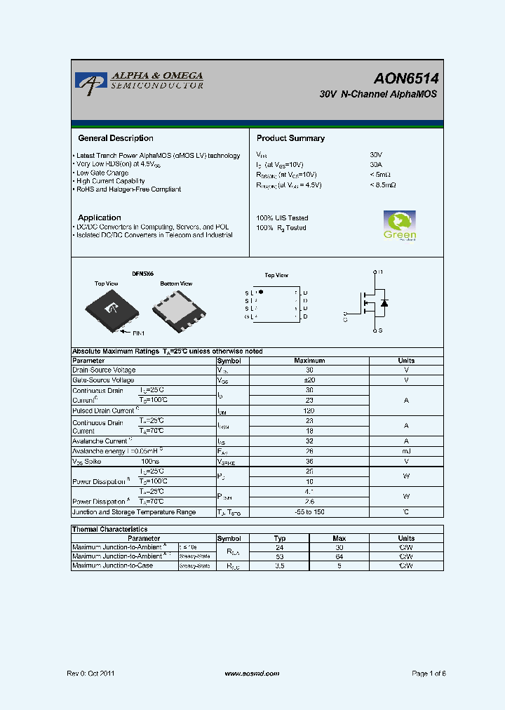 AON6514_8988122.PDF Datasheet