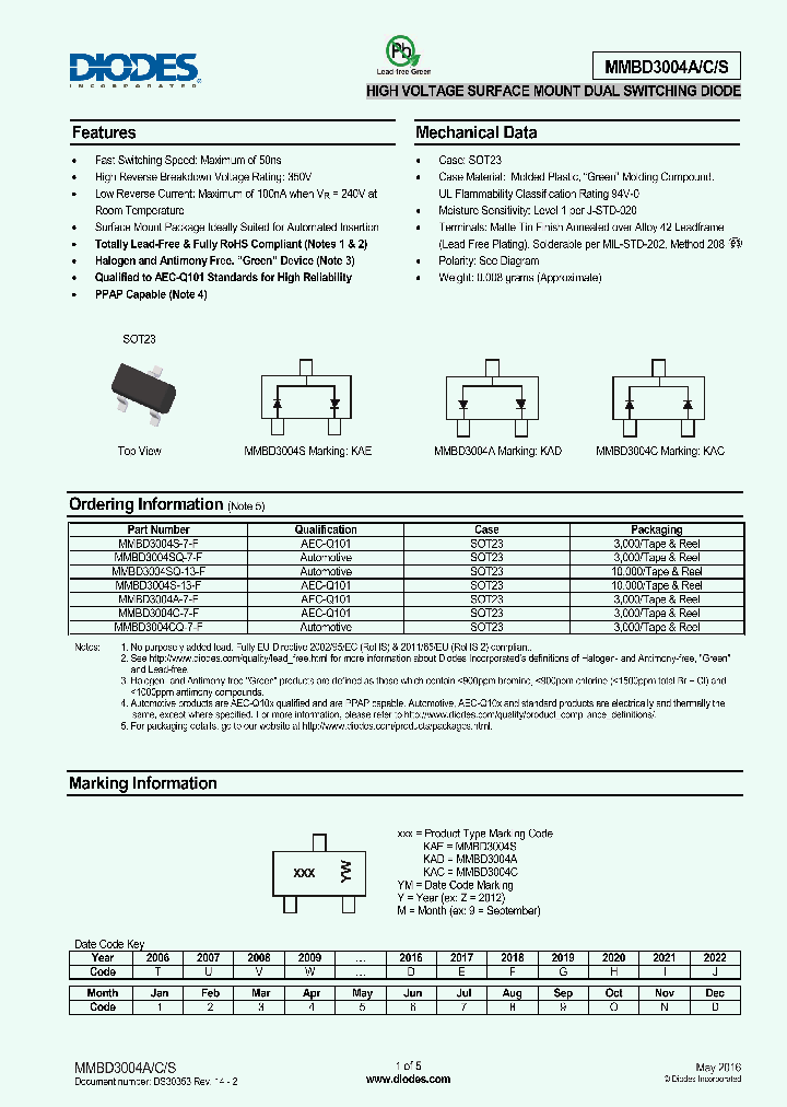 MMBD3004A_8989073.PDF Datasheet