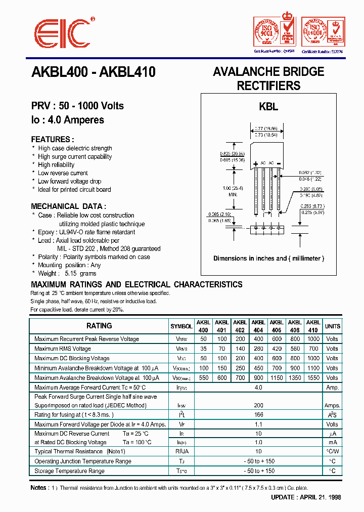 AKBL410_8989201.PDF Datasheet