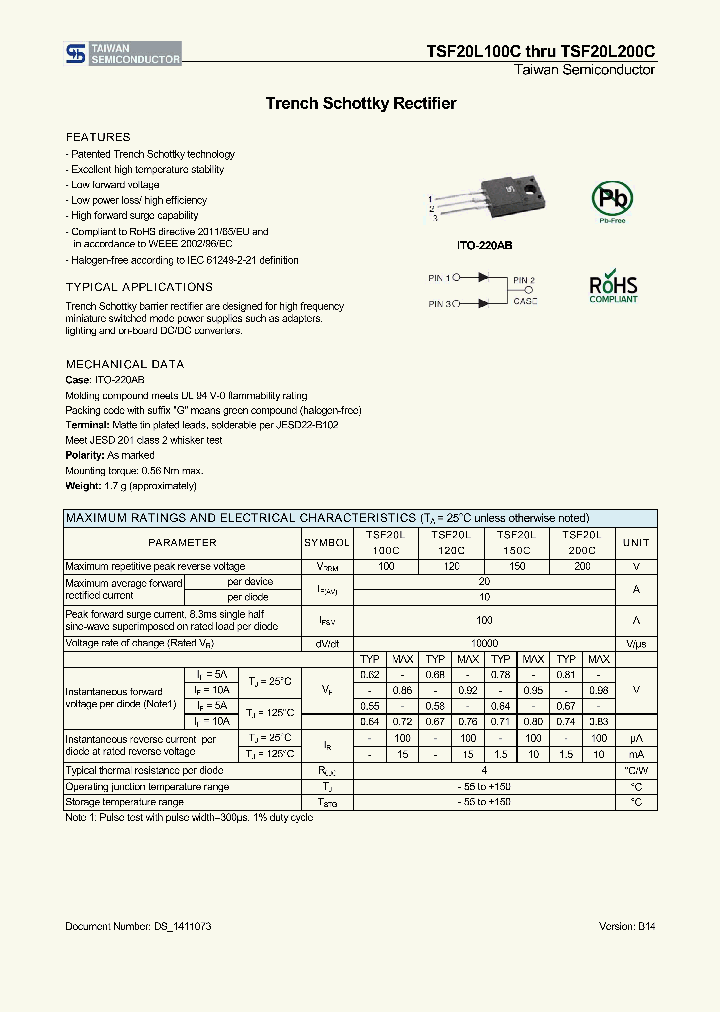 TSF20L200C_8992630.PDF Datasheet