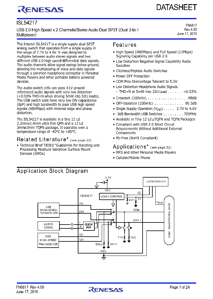 ISL54217EVAL1Z_8995751.PDF Datasheet