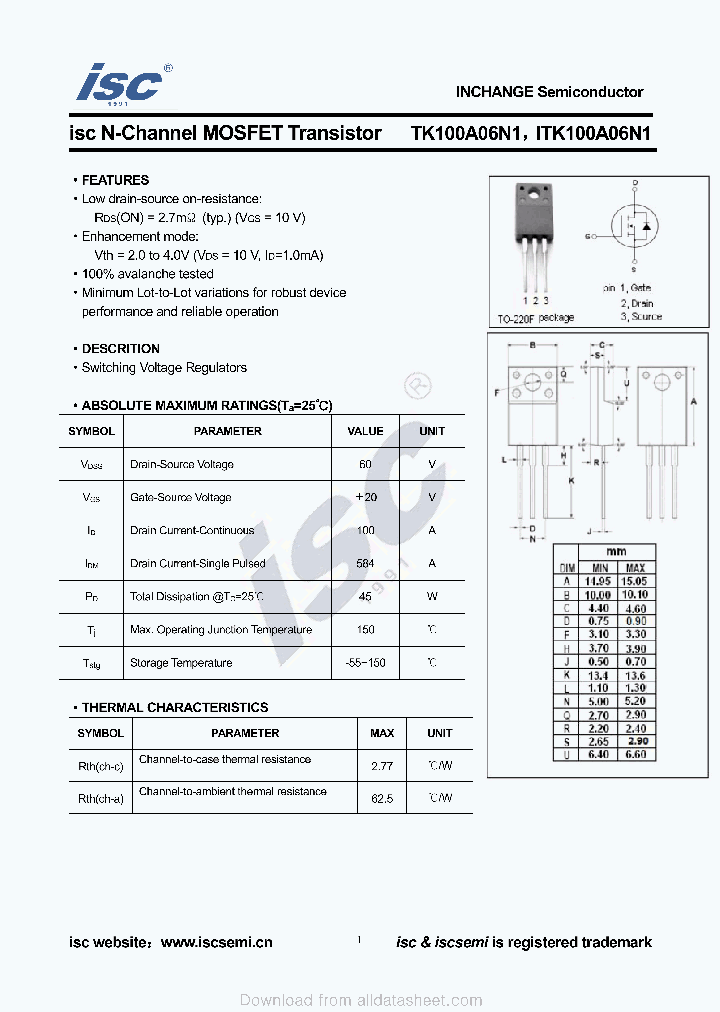 TK100A06N1_8998743.PDF Datasheet