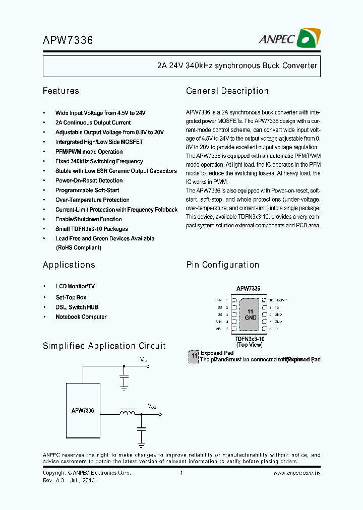 APW7336_9000546.PDF Datasheet