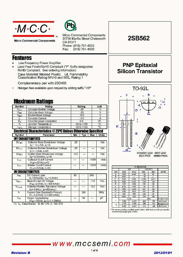 2SB562_9000680.PDF Datasheet