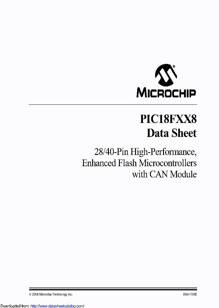 PIC18F448-EPTGVAO_9003218.PDF Datasheet
