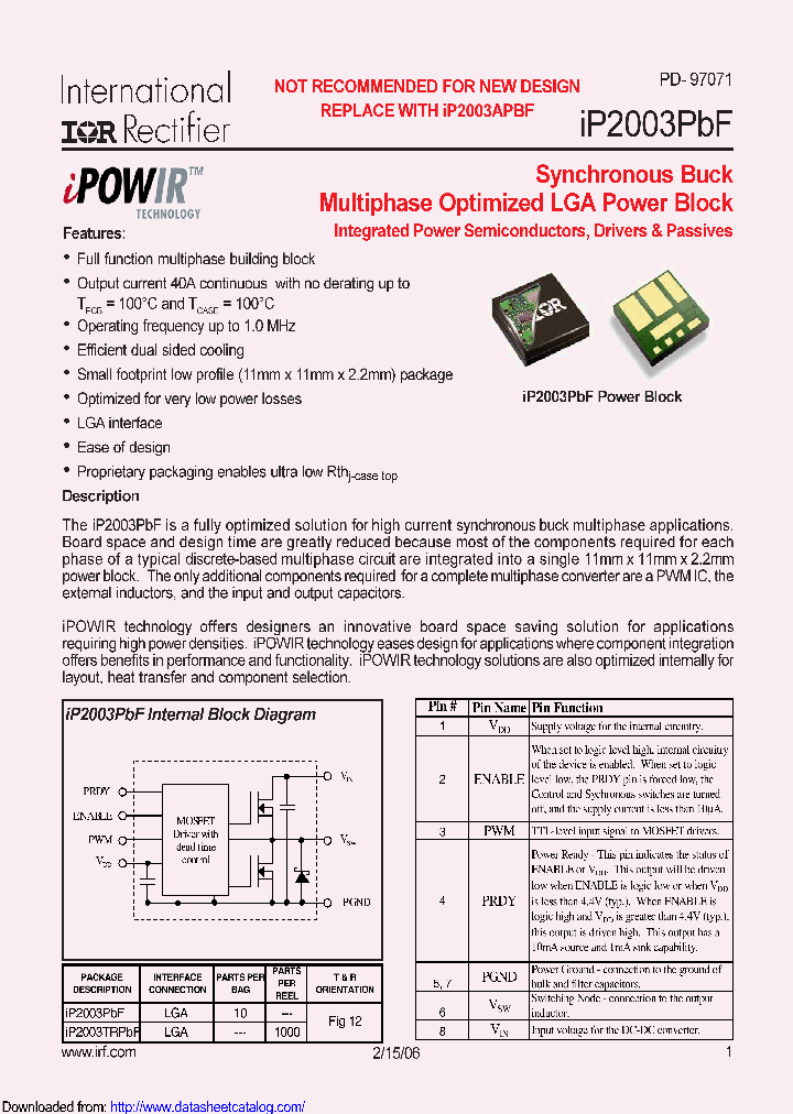 IP2003TRPBF_9003610.PDF Datasheet