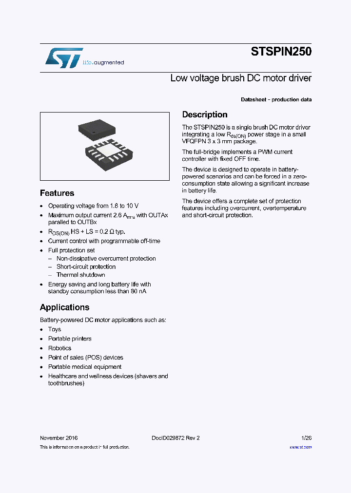STSPIN250_9003835.PDF Datasheet