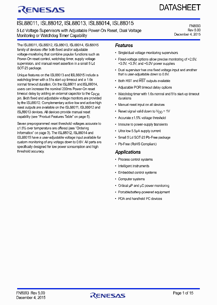 ISL88011_9004396.PDF Datasheet