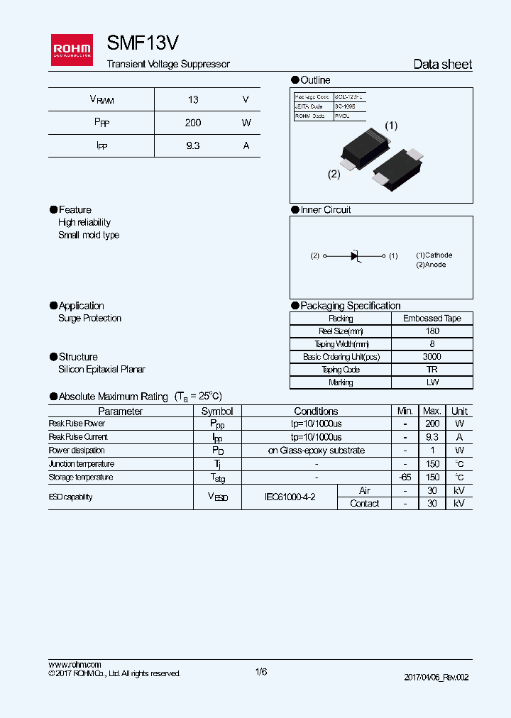 SMF13V_9006921.PDF Datasheet