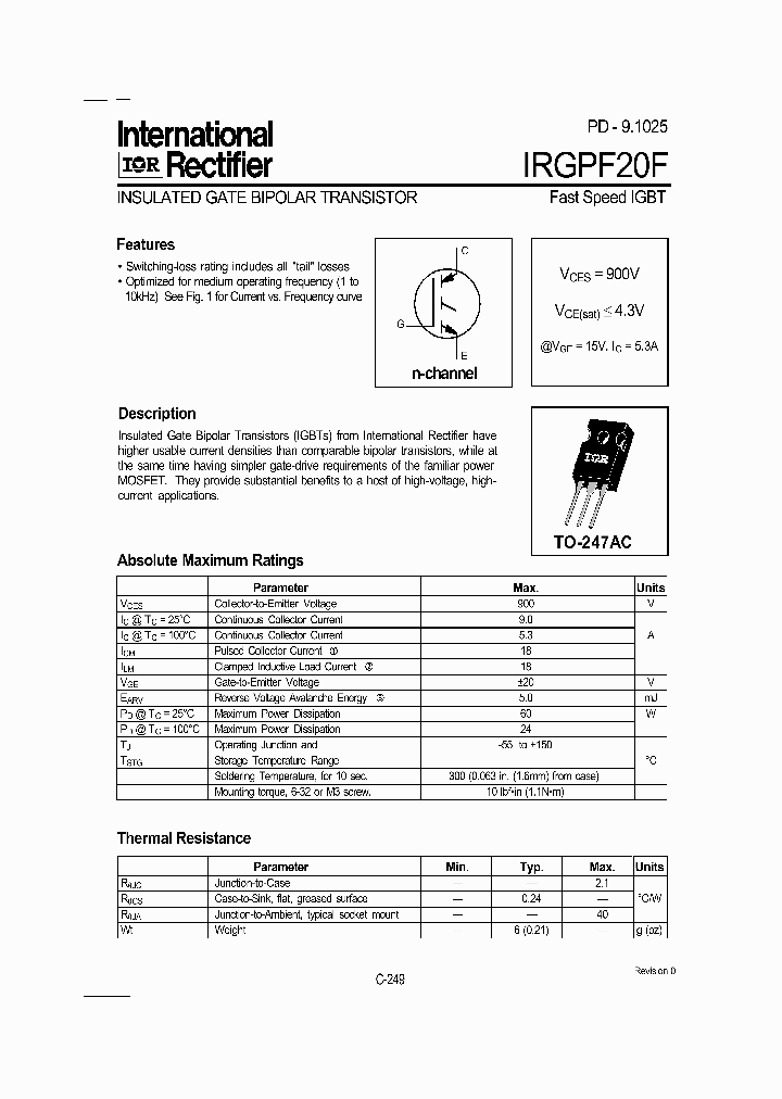 IRGPF20F_9006875.PDF Datasheet
