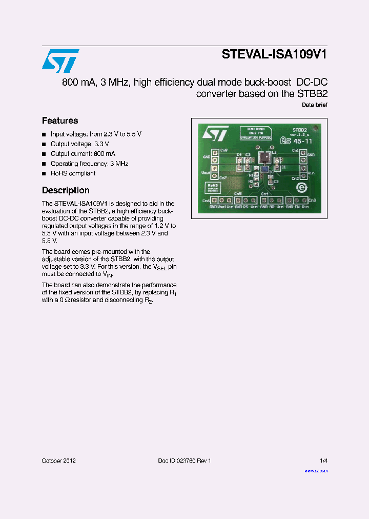 STEVAL-ISA109V1_9007801.PDF Datasheet