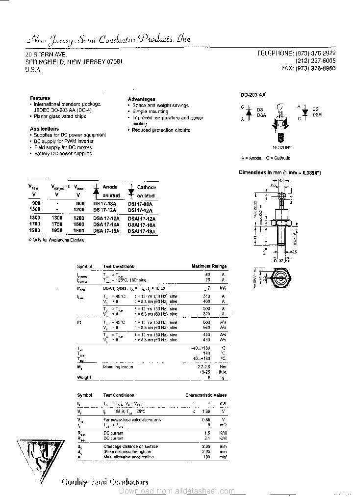 DSI17-08A_9009384.PDF Datasheet