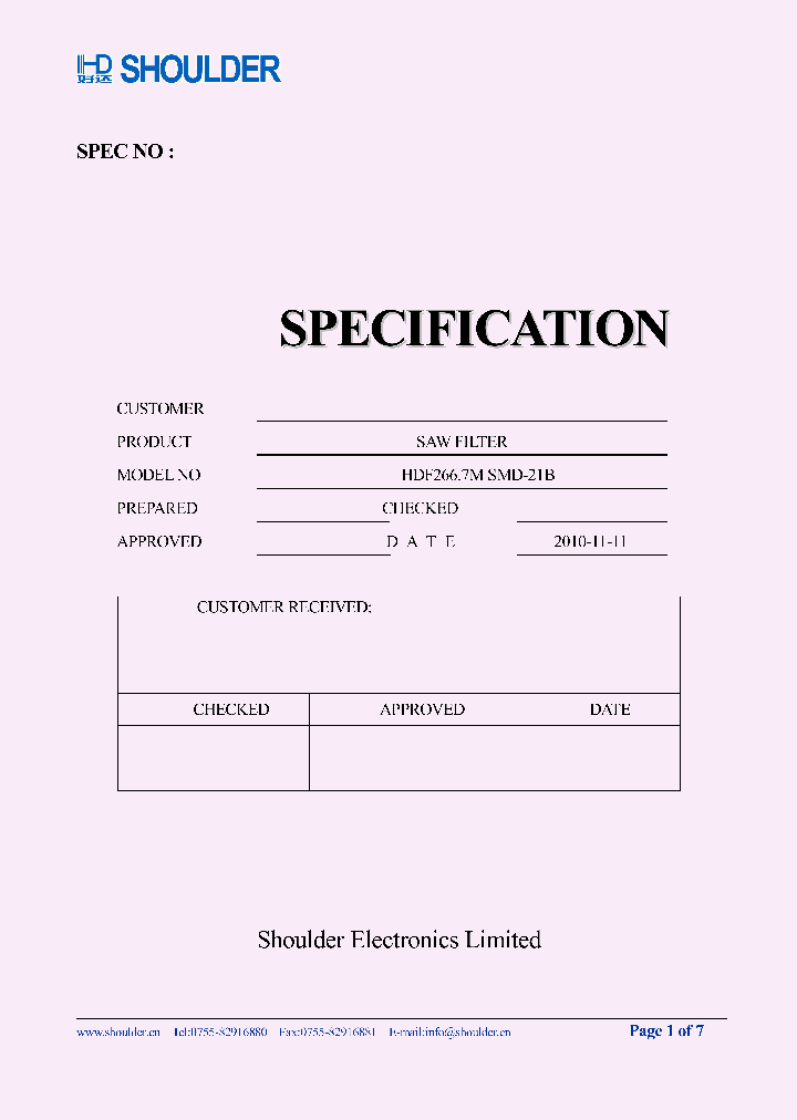 HDF2667MS21B_9009389.PDF Datasheet