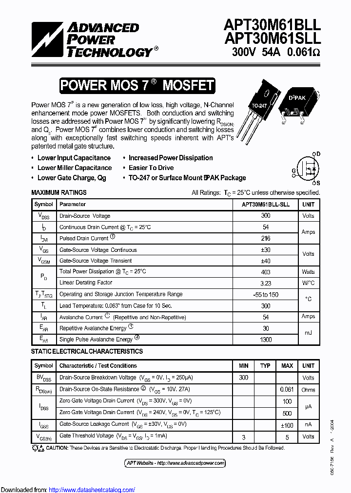 APT30M61BLLG_9010030.PDF Datasheet
