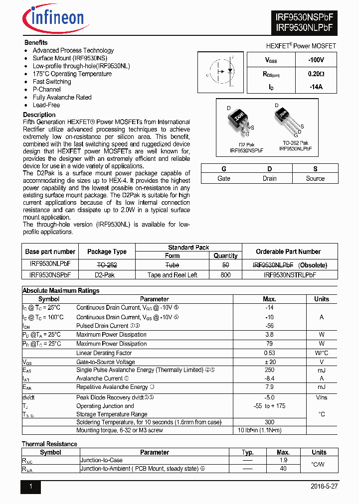 IRF9530NSPBF_9010046.PDF Datasheet
