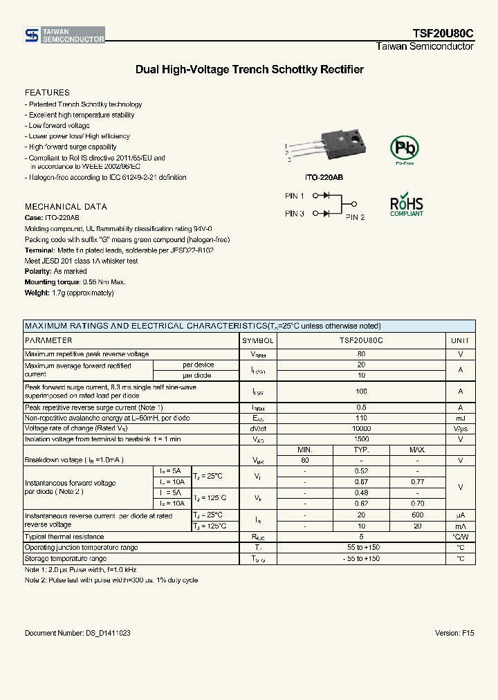 TSF20U80C_9010206.PDF Datasheet