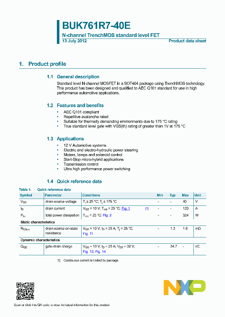 BUK761R7-40E_9011945.PDF Datasheet