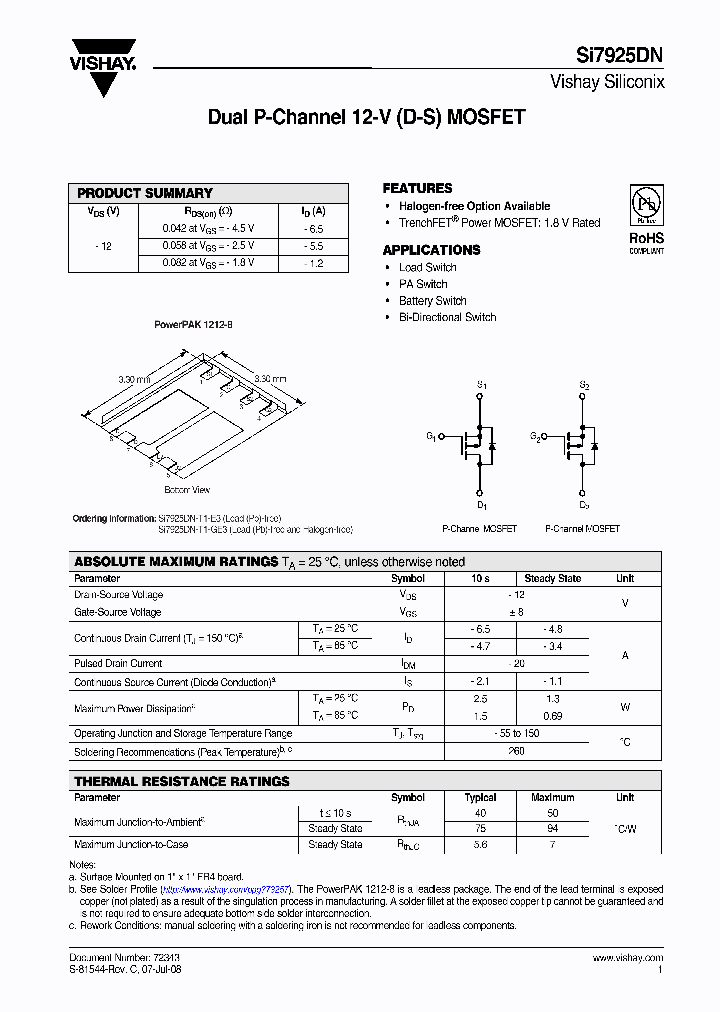 SI7925DN_9010804.PDF Datasheet