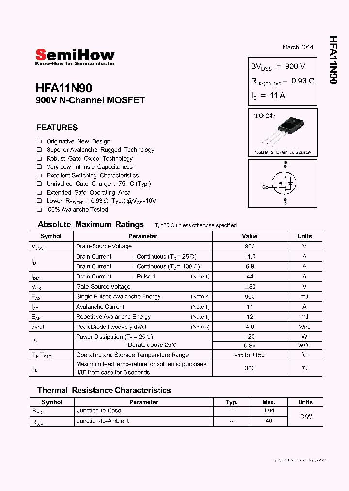 HFA11N90_9012108.PDF Datasheet