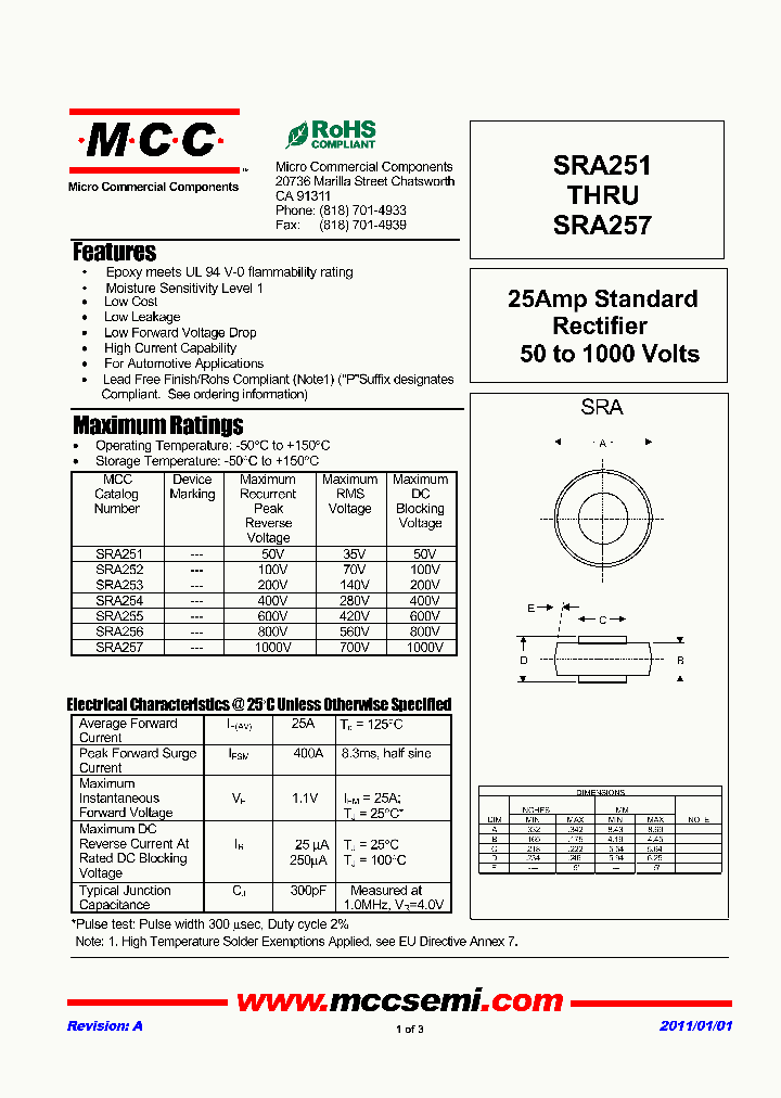 SRA255_9012193.PDF Datasheet