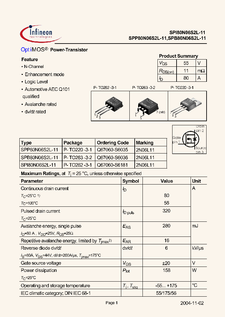 SPP80N06S2L-11_9012996.PDF Datasheet