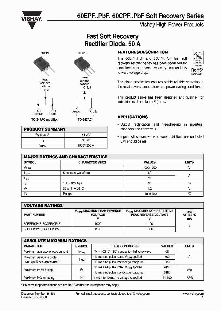 60EPFPBF_9013417.PDF Datasheet