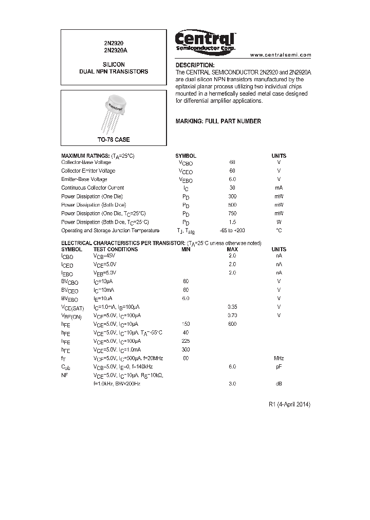 2N2920_9013627.PDF Datasheet