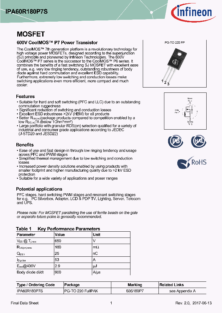 IPA60R180P7S_9013745.PDF Datasheet